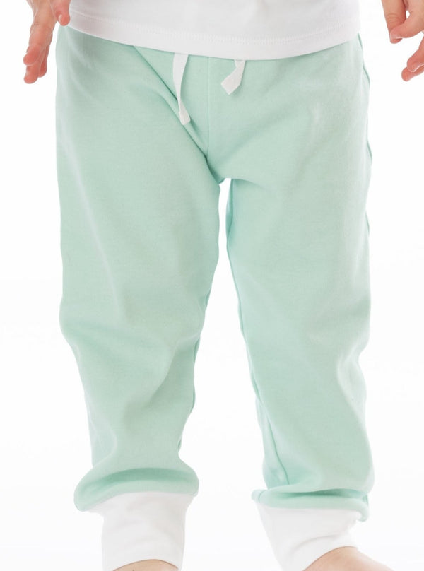 Organic Cotton Jogger Pants - Mint green