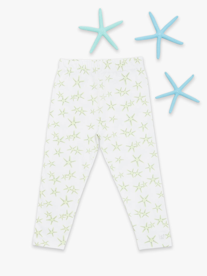 Organic Cotton Leggings - Green Starfish