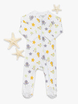 Organic Cotton Footed Sleeper - Let's Sea